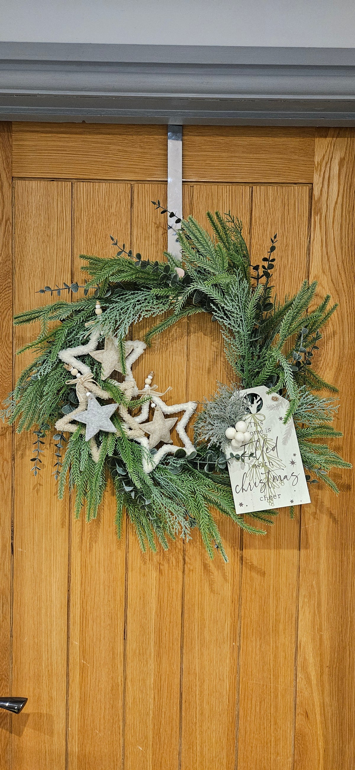 Handmade Christmas Wreath Simple Stars