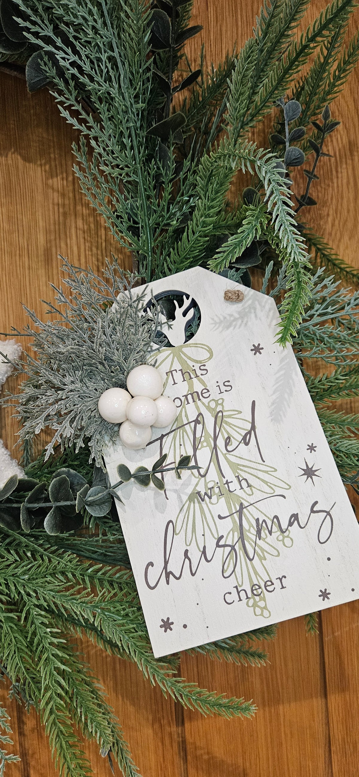 Handmade Christmas Wreath Simple Stars