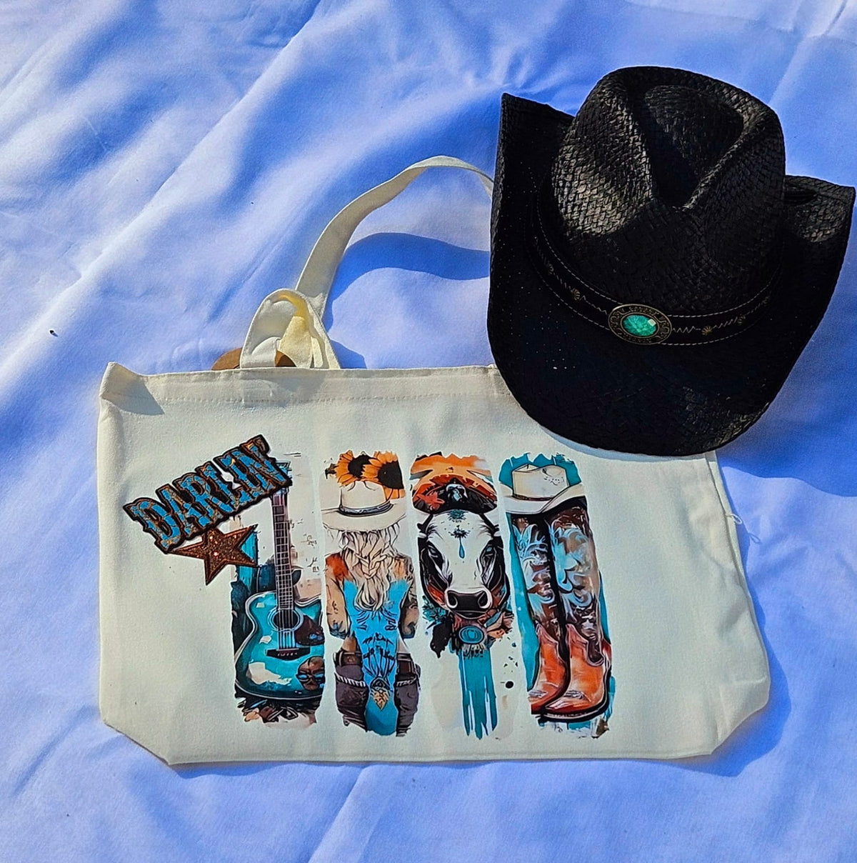 Turn Everyday Errands Into a Western Statement Piece | Handmade Cowgirl Social Club Canvas Tote Bag
