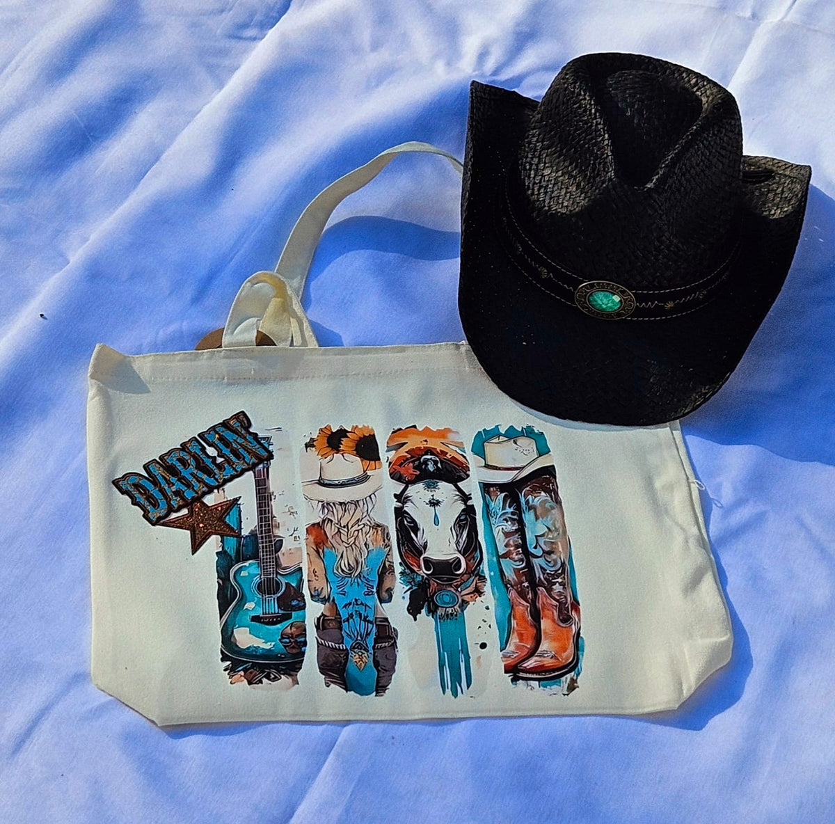 Turn Everyday Errands Into a Western Statement Piece | Handmade Cowgirl Social Club Canvas Tote Bag