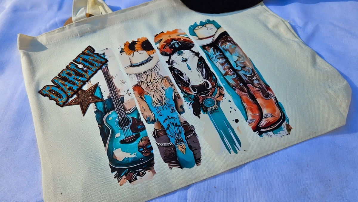 Turn Everyday Errands Into a Western Statement Piece | Handmade Cowgirl Social Club Canvas Tote Bag