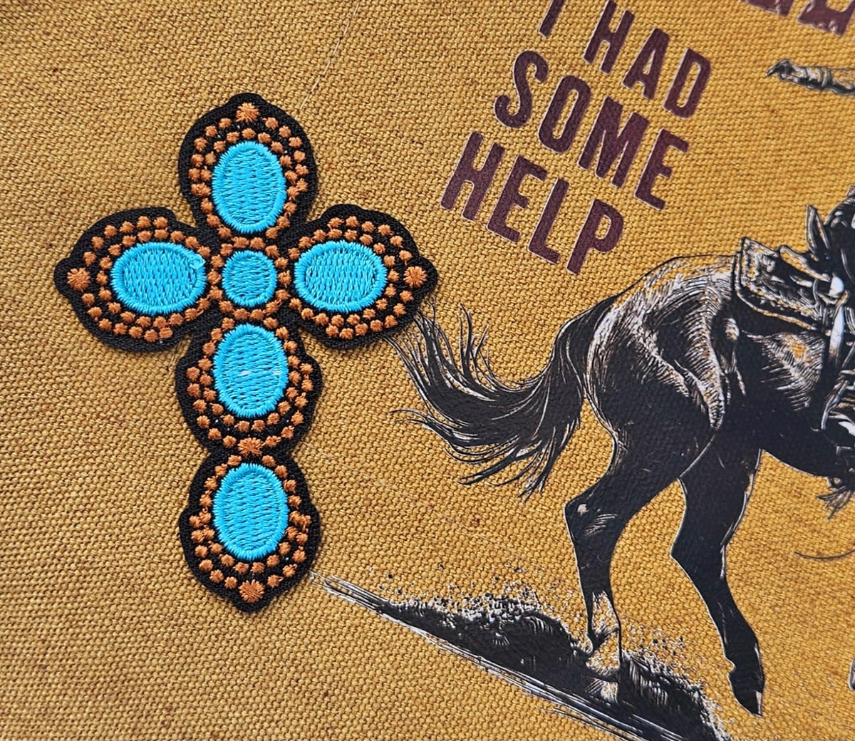 Western Canvas Tote Bag | "Cowboys" Graphic, Wallen Malone Bucking Bronco Design