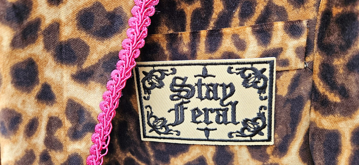 Upcycled Leopard Print Blazer | Pink Trim, Western Graphic, Cropped Style