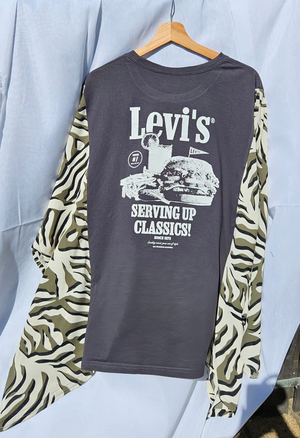 Levi’s Graphic Long Sleeve Shirt • Retro Band Tee • Western Boho Top • Unique Streetwear Outfit