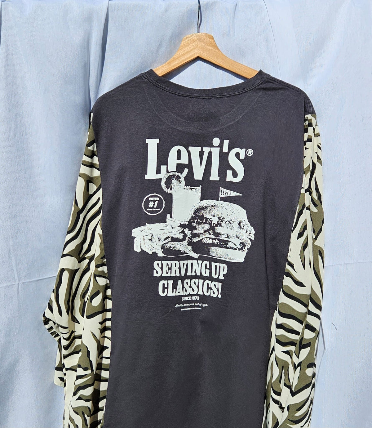 Levi’s Graphic Long Sleeve Shirt • Retro Band Tee • Western Boho Top • Unique Streetwear Outfit