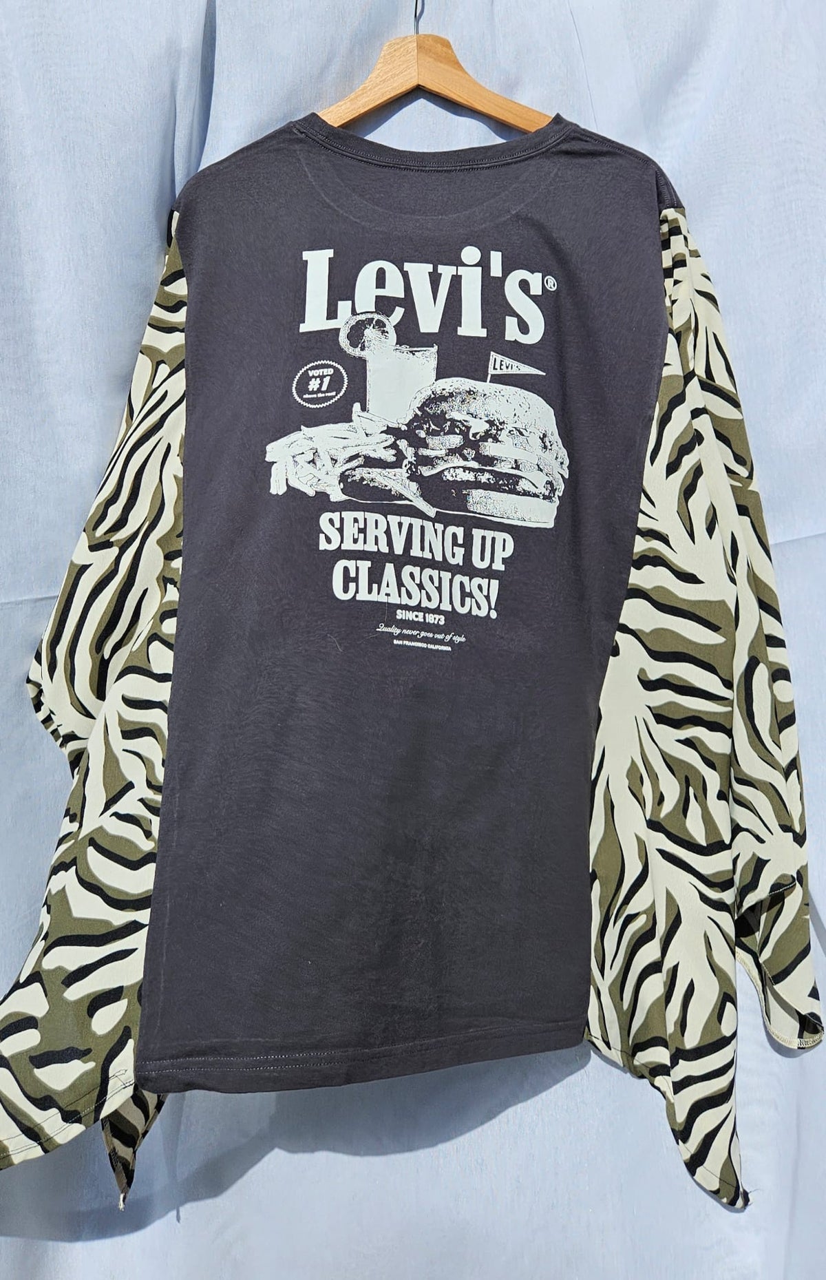 Levi’s Graphic Long Sleeve Shirt • Retro Band Tee • Western Boho Top • Unique Streetwear Outfit
