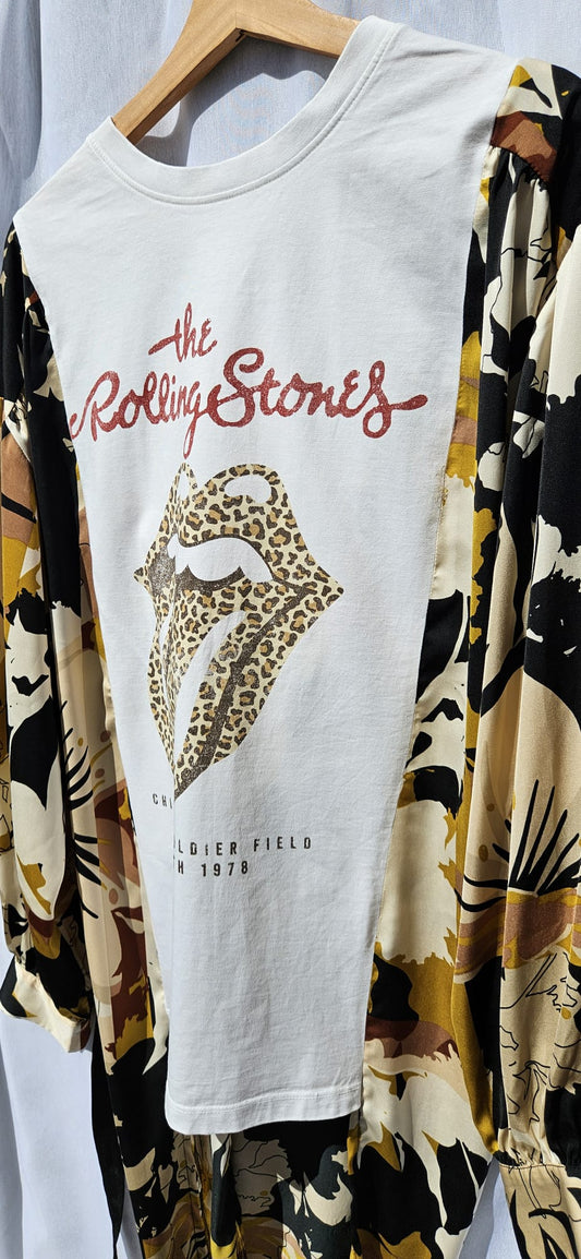 Rolling Stones Leopard Tee • Retro Band Shirt • Boho Western Graphic Top • Concert Style Outfit