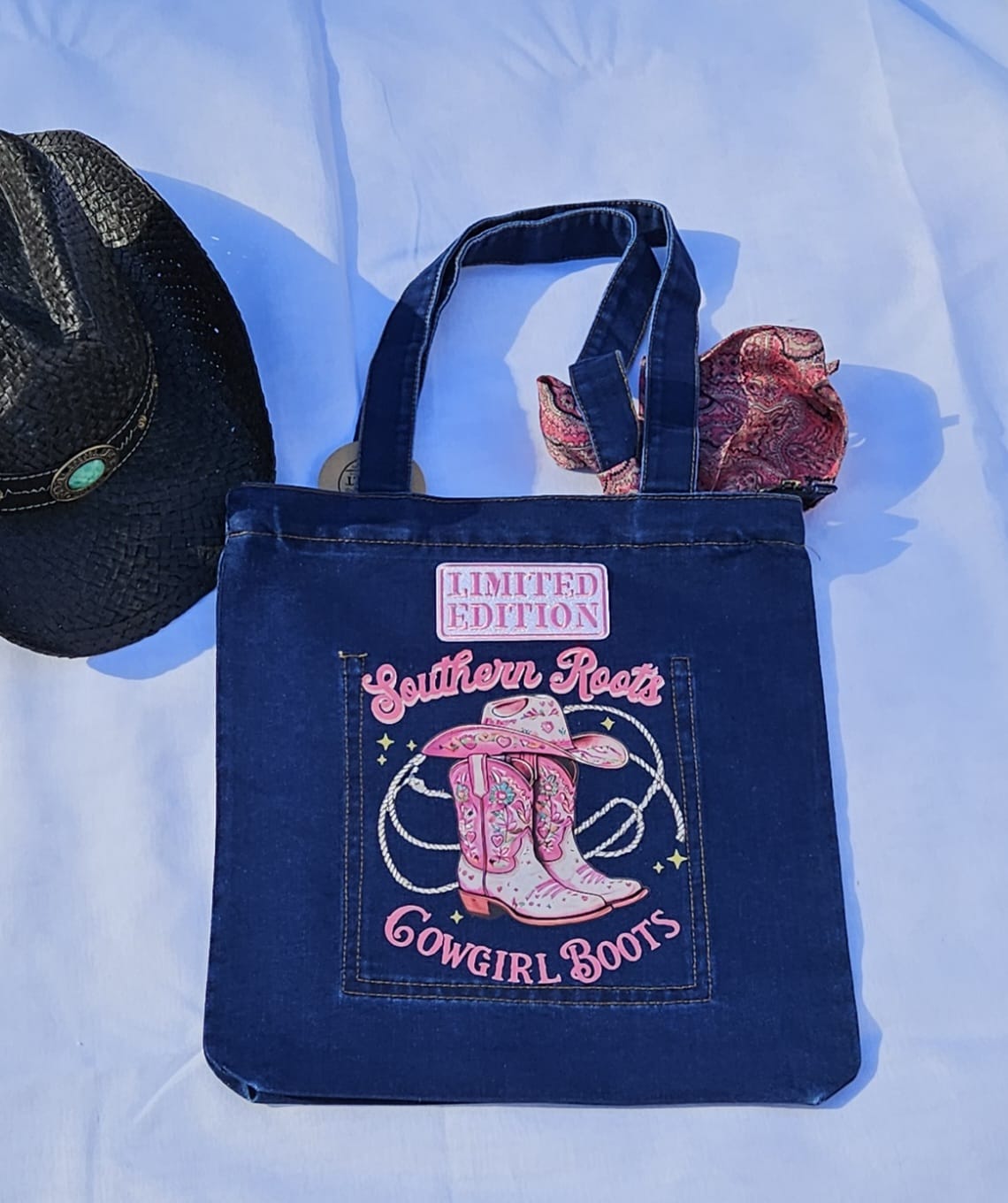 Southern Roots & Country Boots Limited Edition Denim Tote