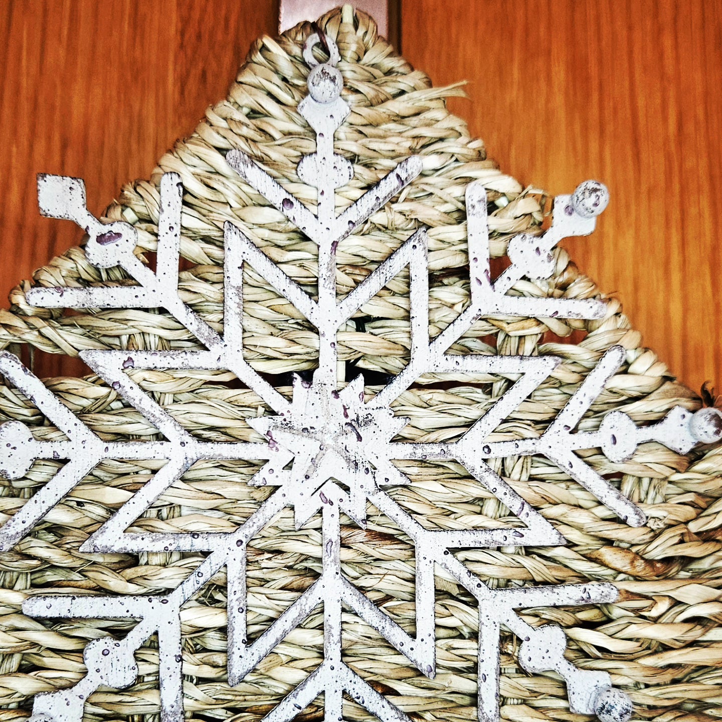 Handmade Woven Christmas Tree Door Wreath
