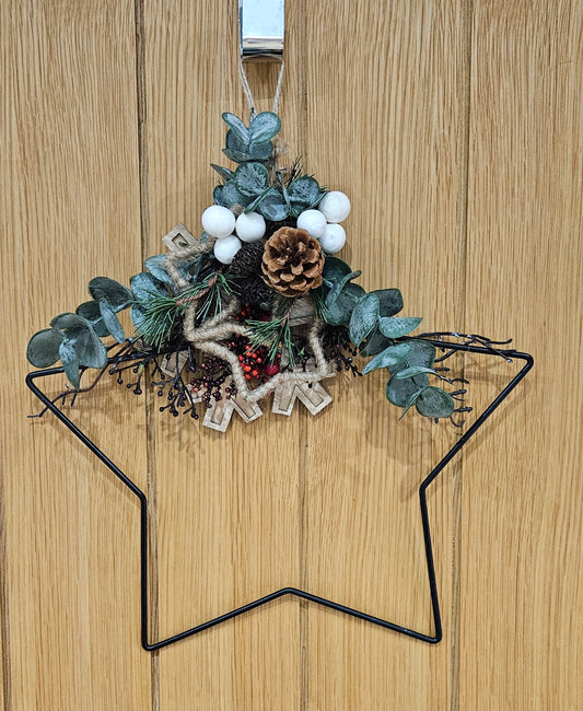 Handmade Christmas Star Wreath