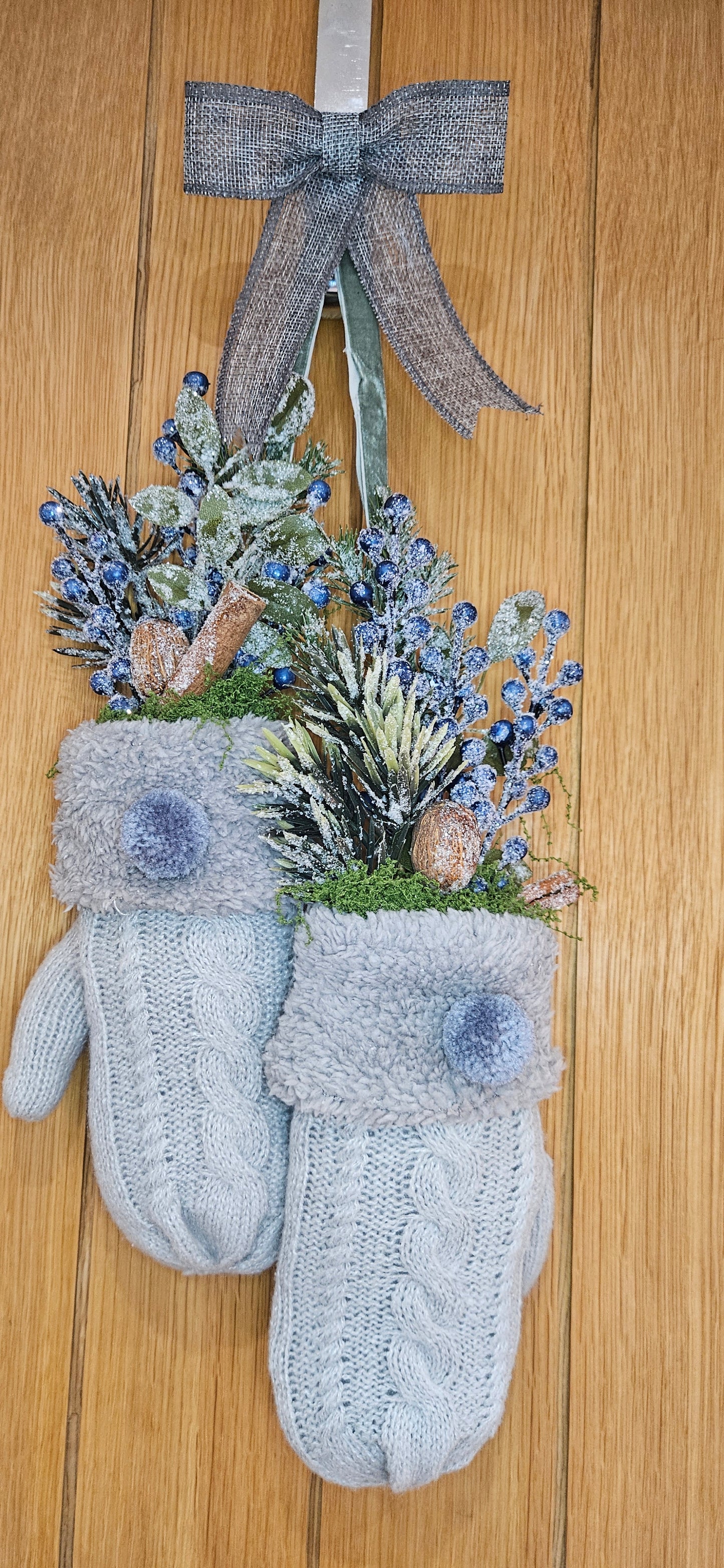 Handmade Winter Mitten Door Hanger