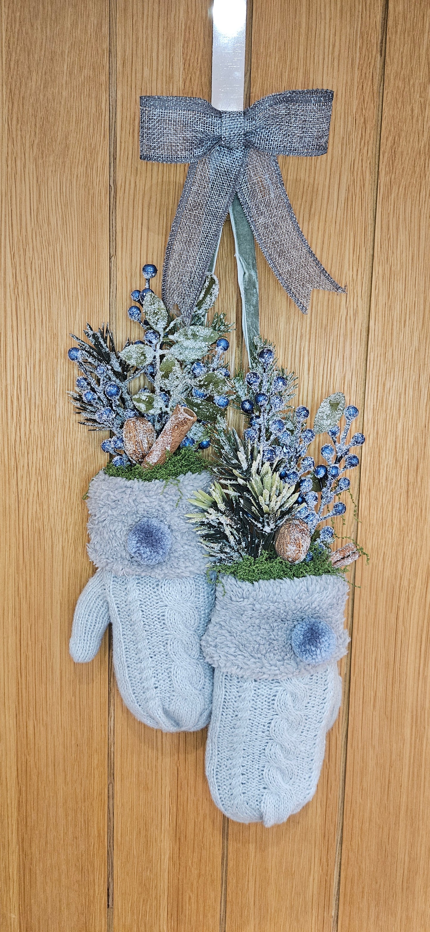 Handmade Winter Mitten Door Hanger