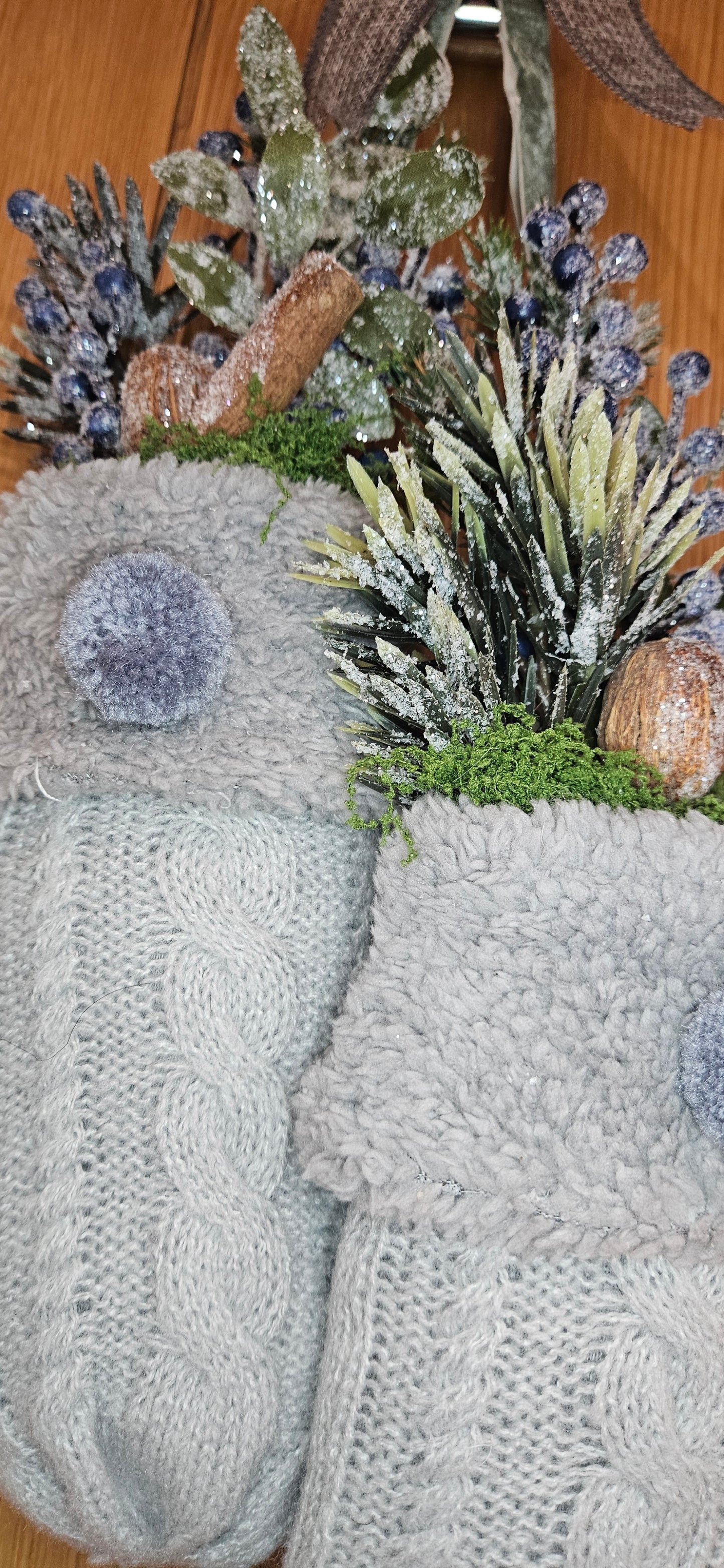Handmade Winter Mitten Door Hanger