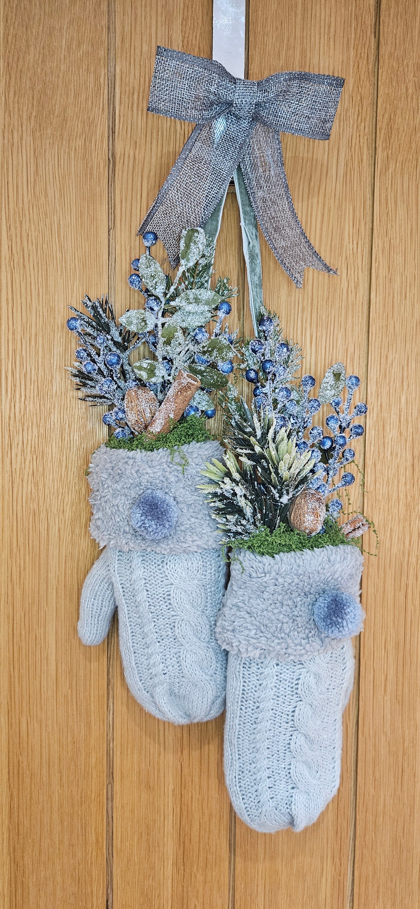 Handmade Winter Mitten Door Hanger