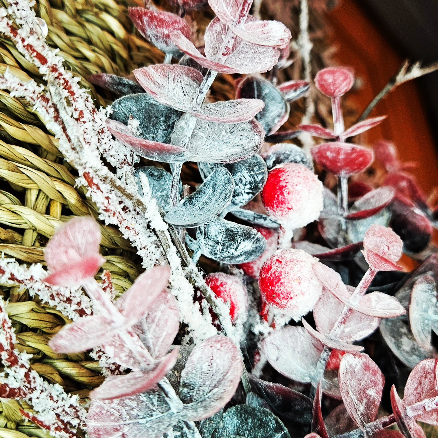 Handmade Woven Christmas Tree Door Wreath